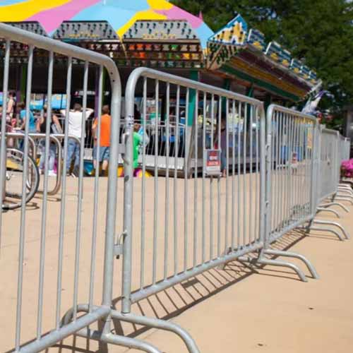 no dig fence panels Good Quality Galvanized Security Fence Road Crowd Control Barrier Fence Panel
