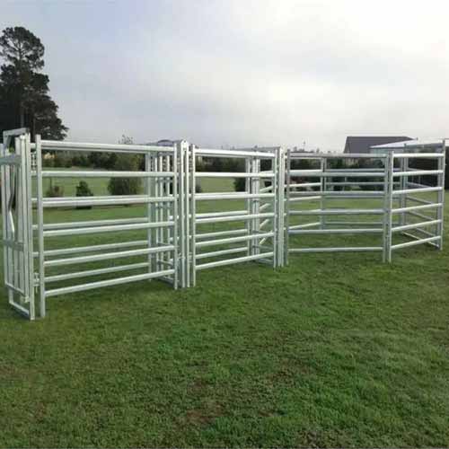 12 FT Portable Heavy Duty Galvanized Metal Round Pen Cattle Corral Livestock Farm Horse Yard Fence Panels Farm Fence