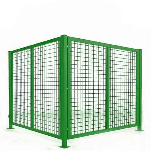 split rail fence Protective Isolation Fence for Warehouse and Workshop, Durable Steel Mesh Construction