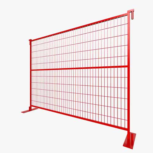 Construction Outdoor portable Removable Canada Temporary Galvanized Metal fence Panel With Metal Base Foot In Canada
